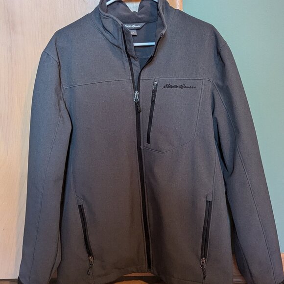 Eddie Bauer Soft Shell Jacket Men L Full Zip High Neck - Picture 1 of 6